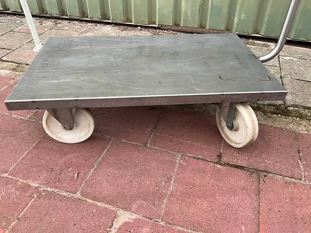 Rvs transportkar / plateauwagen - afbeelding 2 van  5