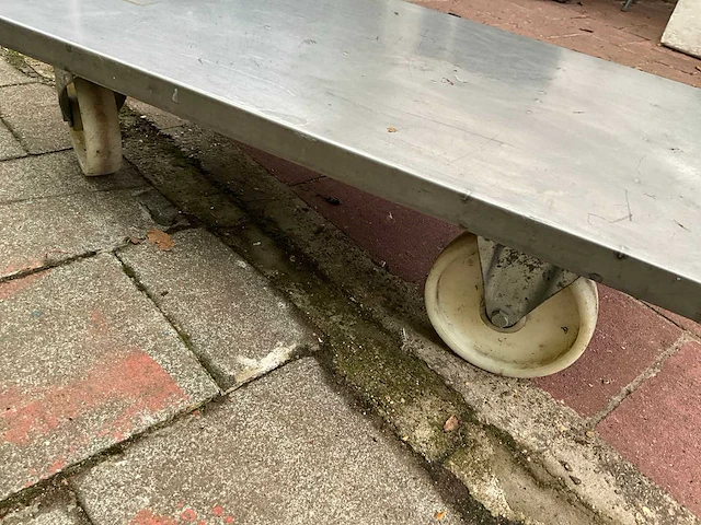 Rvs transportkar / plateauwagen - afbeelding 4 van  5