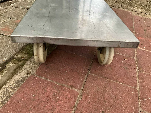 Rvs transportkar / plateauwagen - afbeelding 5 van  5