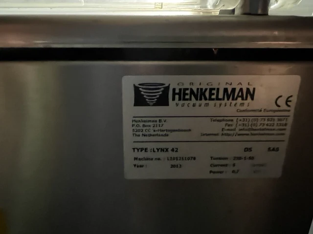 Rvs vacuummachine henkelman lynx 42 - afbeelding 4 van  4