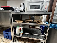 Rvs verrijdbare dienkar - afbeelding 1 van  2