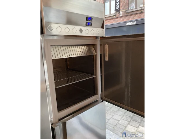 Rvs verrijdbare koel-/vriescombinatie diamond - afbeelding 3 van  5