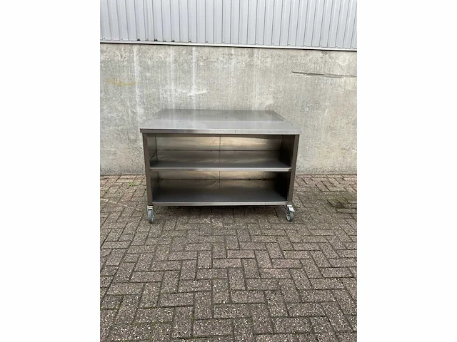 Rvs verrijdbare werktafel - afbeelding 2 van  3