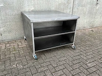 Rvs verrijdbare werktafel - afbeelding 1 van  3