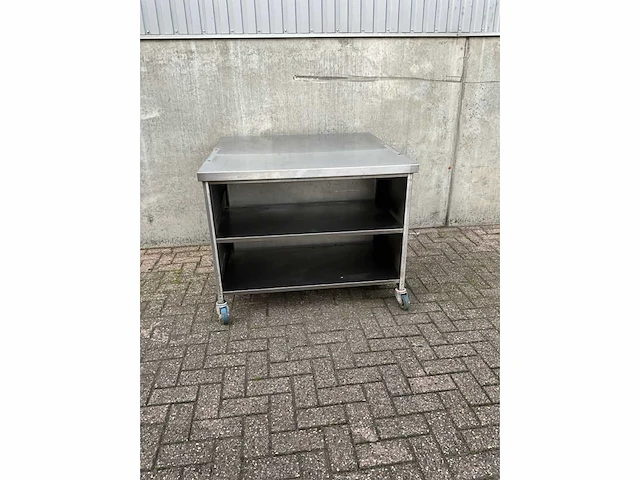 Rvs verrijdbare werktafel - afbeelding 2 van  3