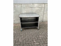 Rvs verrijdbare werktafel - afbeelding 2 van  3