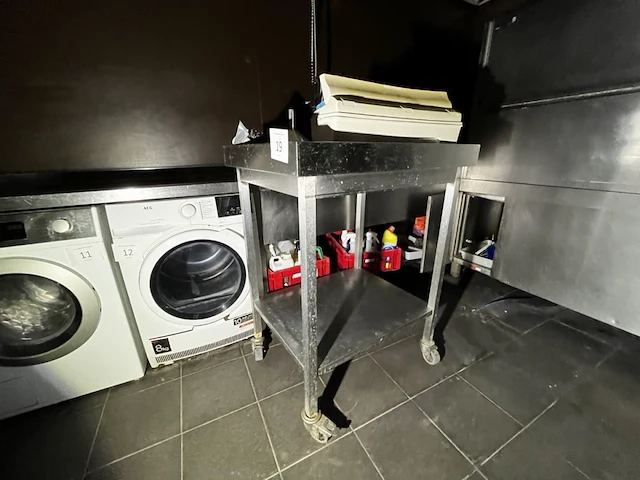 Rvs verrijdbare werktafel - afbeelding 1 van  2