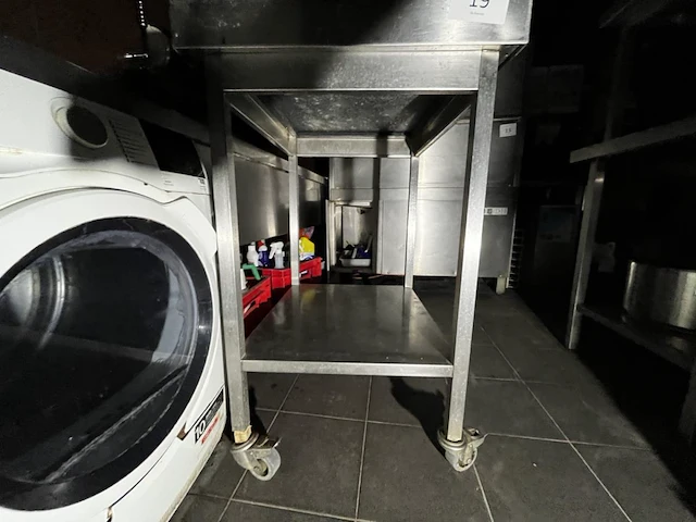 Rvs verrijdbare werktafel - afbeelding 2 van  2