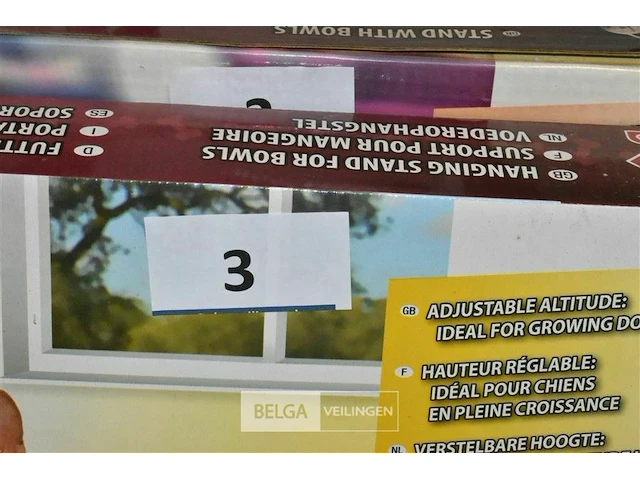 Rvs voederstaander met 2 potten merk flamingo 1.75 liter - afbeelding 3 van  3