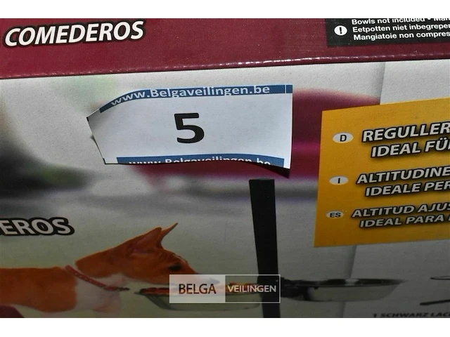 Rvs voederstaander met 2 potten merk flamingo 1.75 liter - afbeelding 2 van  2