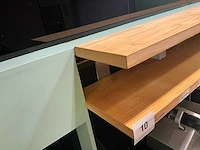 Rvs wandrek met houten leggers - afbeelding 5 van  5