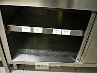 Rvs warmte werkbank 2 schuifdeuren 160x70x90 (niet werkend) - afbeelding 2 van  2