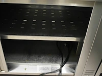 Rvs warmte werkbank met chefrek 2 schuifdeuren 160x70x85/156 - afbeelding 3 van  3