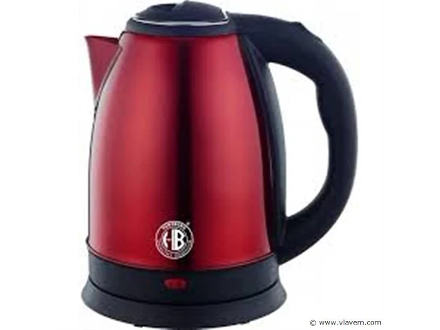 Rvs waterkoker rood - afbeelding 1 van  4