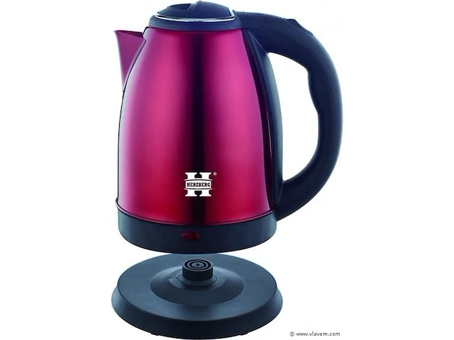 Rvs waterkoker rood - afbeelding 4 van  4