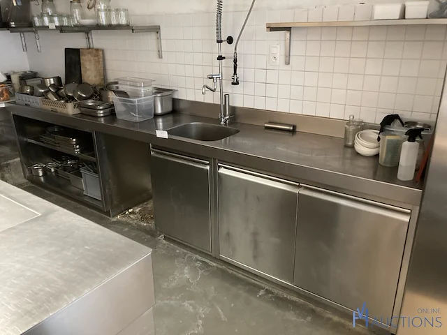 Rvs werk-/spoeltafel - afbeelding 1 van  8