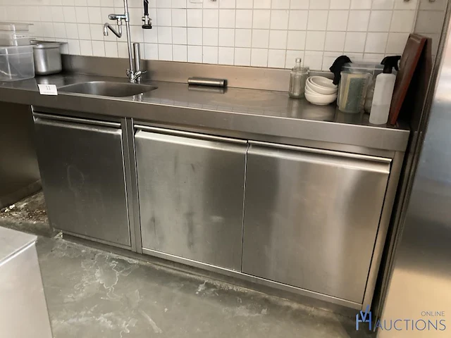 Rvs werk-/spoeltafel - afbeelding 2 van  8