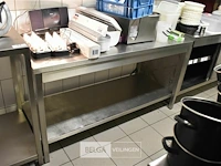 Rvs werktafel 160x70x85 - afbeelding 1 van  2