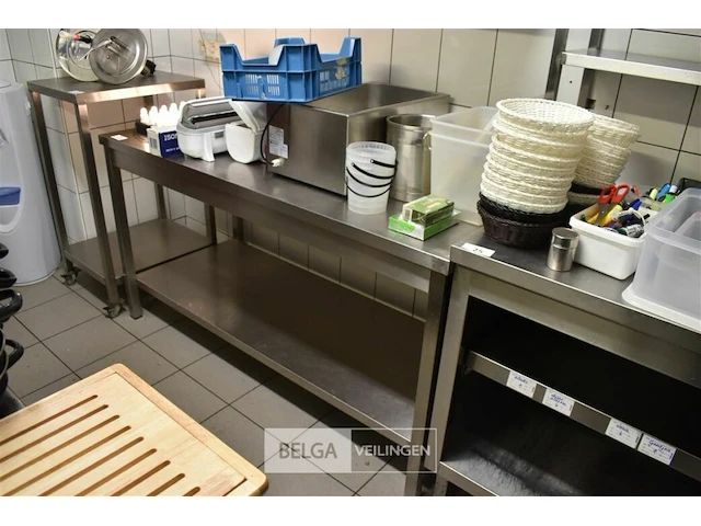 Rvs werktafel 160x70x85 - afbeelding 2 van  2