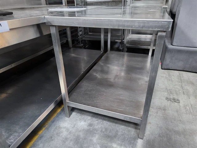 Rvs werktafel, afm. 140x70x84cm - afbeelding 2 van  2