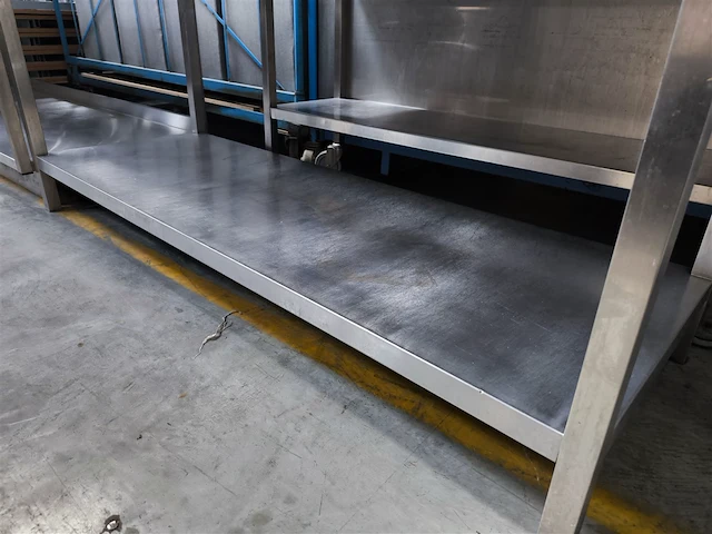 Rvs werktafel, afm. 190x70x85cm - afbeelding 2 van  2
