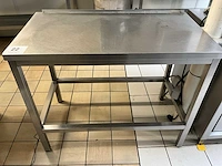 Rvs werktafel afm plm 110 x 60 x 89cm - afbeelding 1 van  2