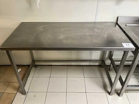 Rvs werktafel afm plm 140 x 70 x 90cm - afbeelding 1 van  2