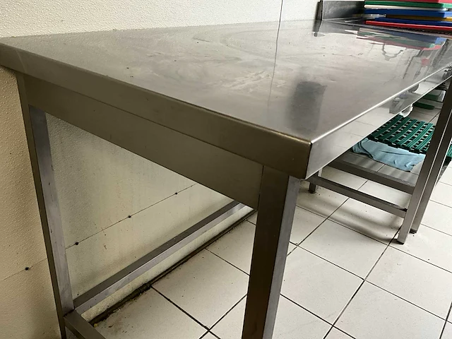 Rvs werktafel afm plm 140 x 70 x 90cm - afbeelding 2 van  2