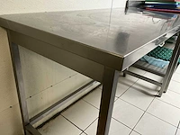 Rvs werktafel afm plm 140 x 70 x 90cm - afbeelding 2 van  2