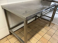 Rvs werktafel afm plm 140 x 75 x 90cm - afbeelding 2 van  2