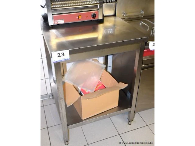 Rvs werktafel, afm plm 70x70cm - afbeelding 1 van  2