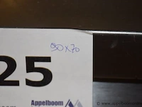 Rvs werktafel, afm plm 90x70cm, vv rvs opbouwelement - afbeelding 2 van  2