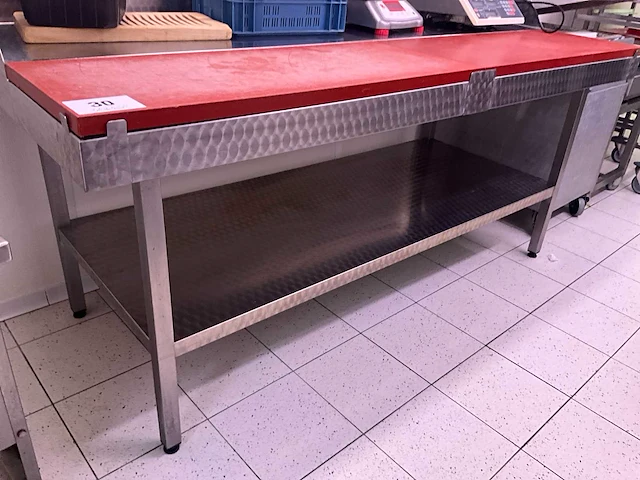 Rvs werktafel deels vv kunststoffen werkbovenblad - afbeelding 3 van  8