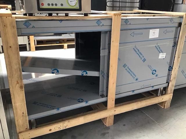 Rvs werktafel dubbel kantig - afbeelding 4 van  5