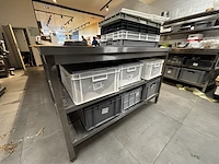 Rvs werktafel incl inhoud - afbeelding 1 van  3
