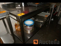 Rvs werktafel met bodemschap - afbeelding 1 van  3