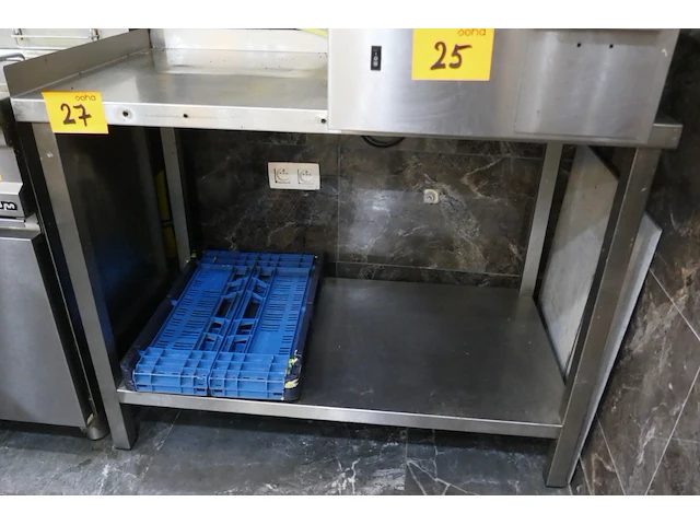 Rvs werktafel met bodemschap - afbeelding 2 van  3