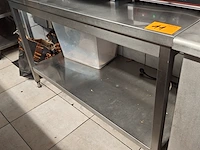 Rvs werktafel met bodemschap - afbeelding 2 van  4