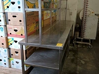 Rvs werktafel met chefrek - afbeelding 4 van  4
