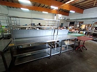 Rvs werktafel met chefrek - afbeelding 2 van  5