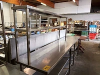 Rvs werktafel met chefrek - afbeelding 4 van  5