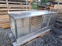 Rvs werktafel met kast - afbeelding 1 van  1