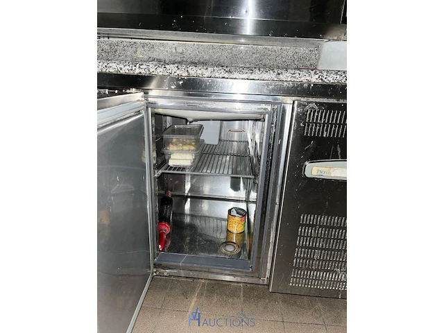 Rvs werktafel met natuurstenen bovenblad - afbeelding 5 van  5