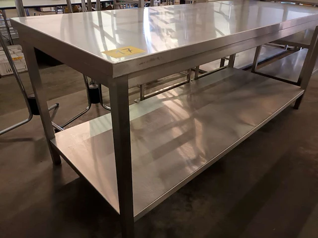 Rvs werktafel met onderblad - afbeelding 3 van  4