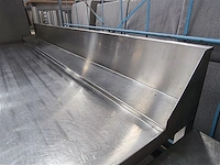 Rvs werktafel met opzet, afm. 230x76x90cm, geschikt voor kavel 26 - afbeelding 2 van  3