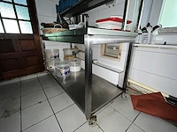 Rvs werktafel met rvs staanrek - afbeelding 2 van  5