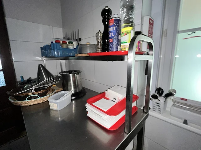 Rvs werktafel met rvs staanrek - afbeelding 4 van  5