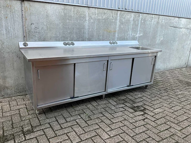 Rvs werktafel spoeltafel - afbeelding 1 van  6