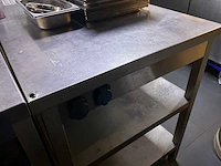 Rvs werktafel van plm. 140 x 70 x 89 cm hoog - afbeelding 6 van  6