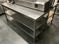 Rvs werktafel voorzien van 2 leggers - afbeelding 2 van  2